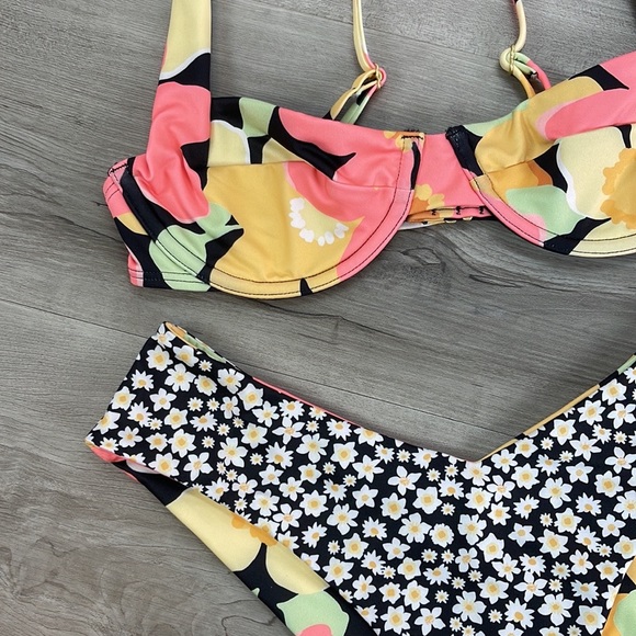 🔆BILLABONG🔆 PRETTY DAZE UNDERWIRE PRETTY DAZE FIJI BIKINI SET - Picture 9 of 16